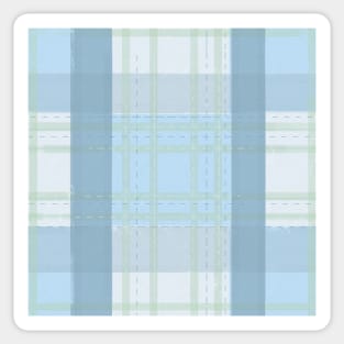 Blue Plaid Pattern Sticker